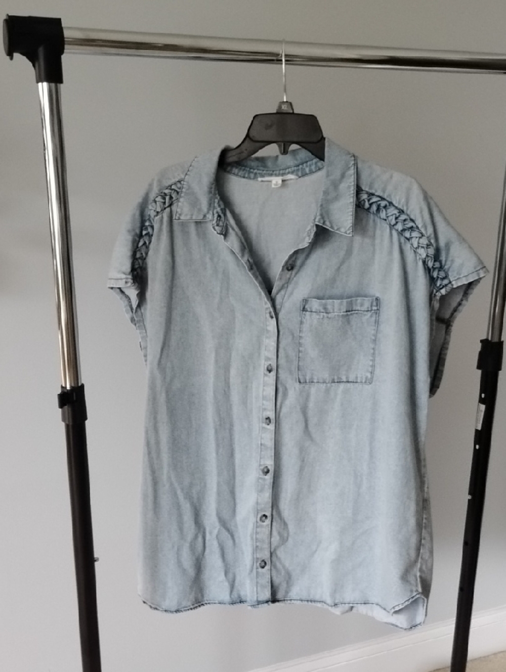 Jane and Delancey Light Blue Denim Button-Down Shirt